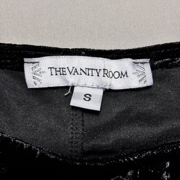 The Vanity Room Black Crushed Velvet Mini Dress S Whimsigoth Romantic Goth Soft - Picture 13 of 15